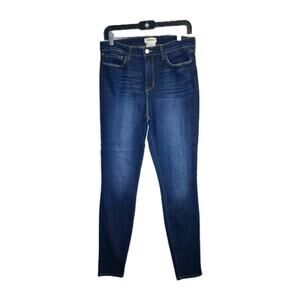 L’Agence Marguerite High Rise Skinny Jeans Baltic Indigo Stretch Size 30 US 8-10
